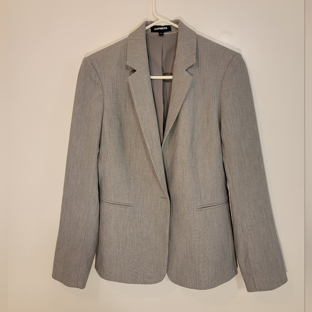 Gray Fitted Express Blazer, Size 10